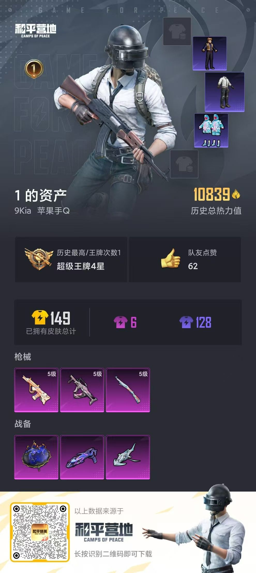 HPKG343106和平精英账号详情图5