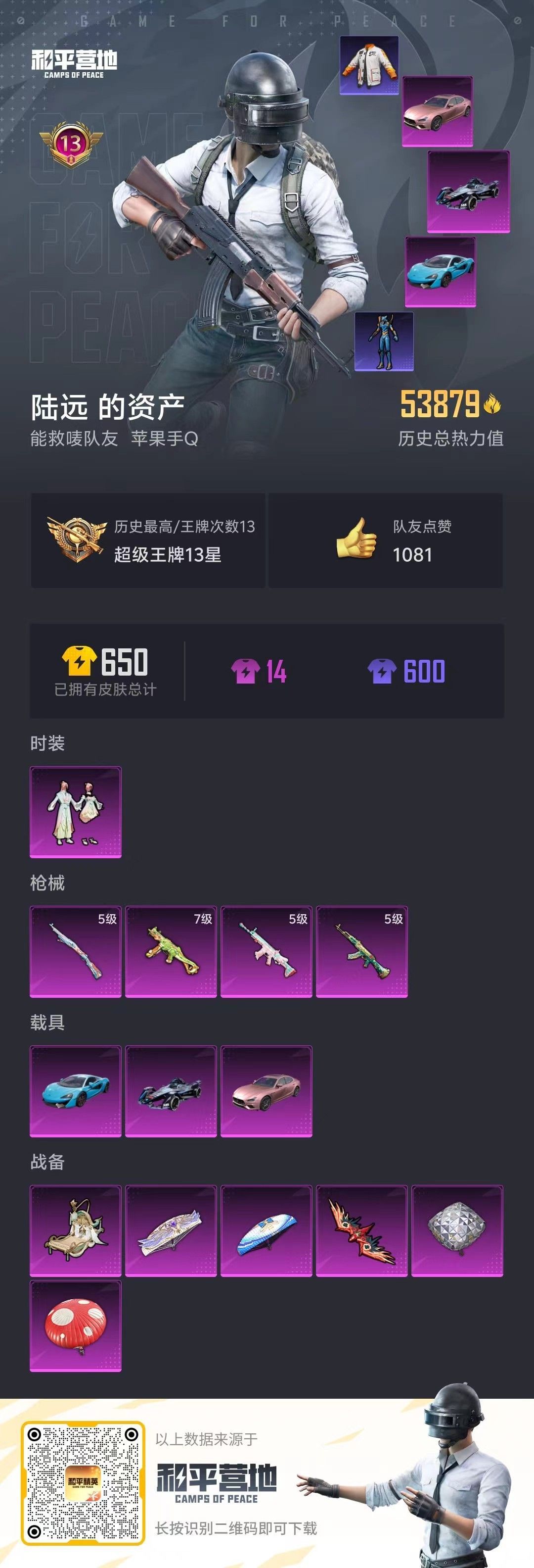 HPKG342551和平精英账号详情图5