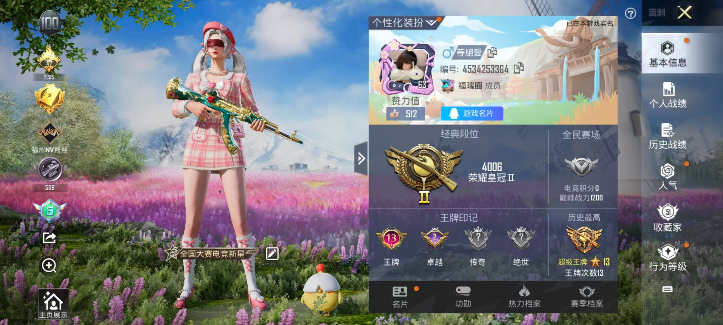 HPKG343709和平精英账号详情图4