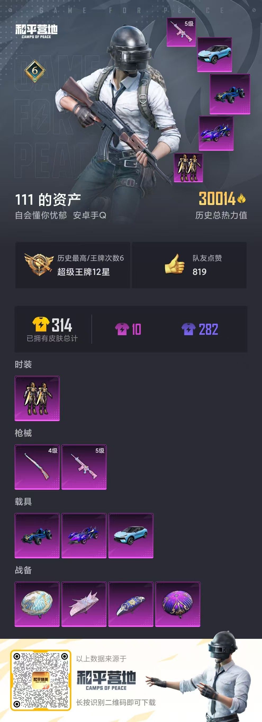 HPKG346221和平精英账号详情图5