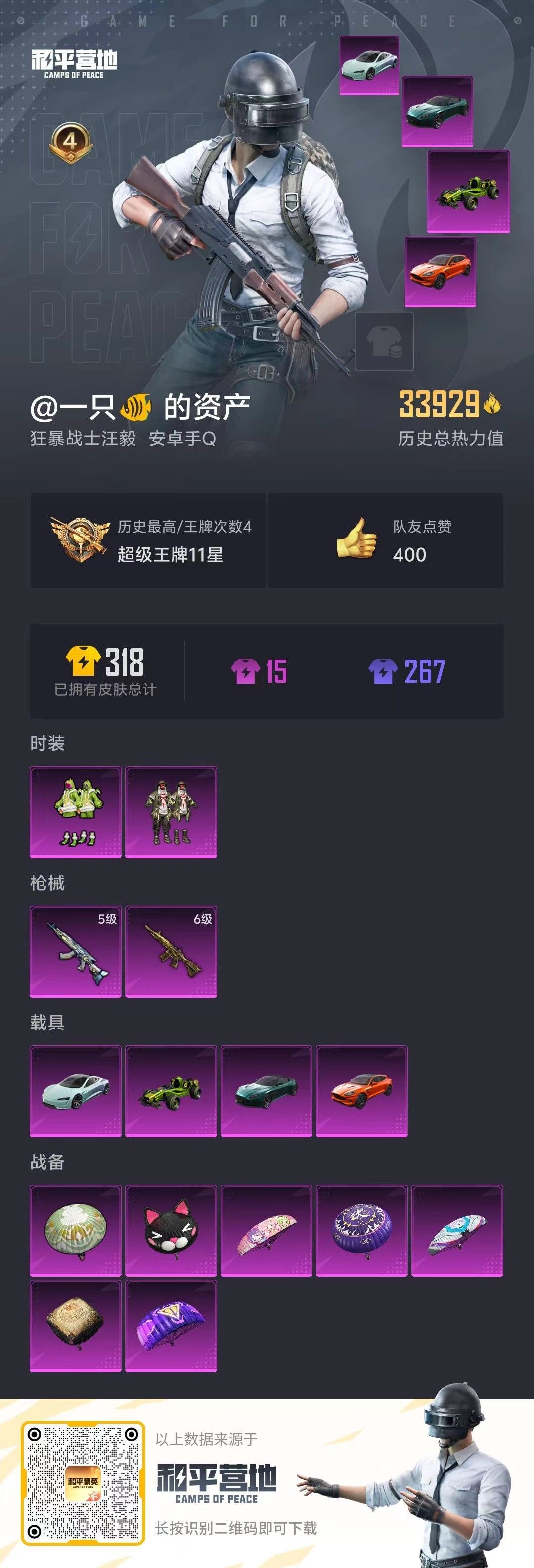 HPKG348296和平精英账号详情图5