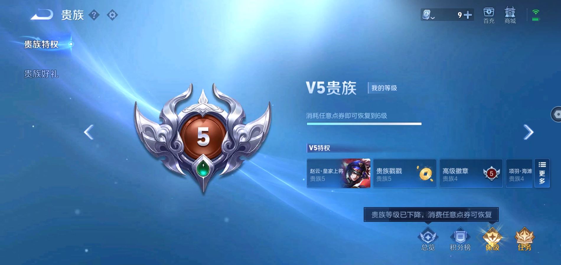 WZQM394368王者荣耀账号详情图5