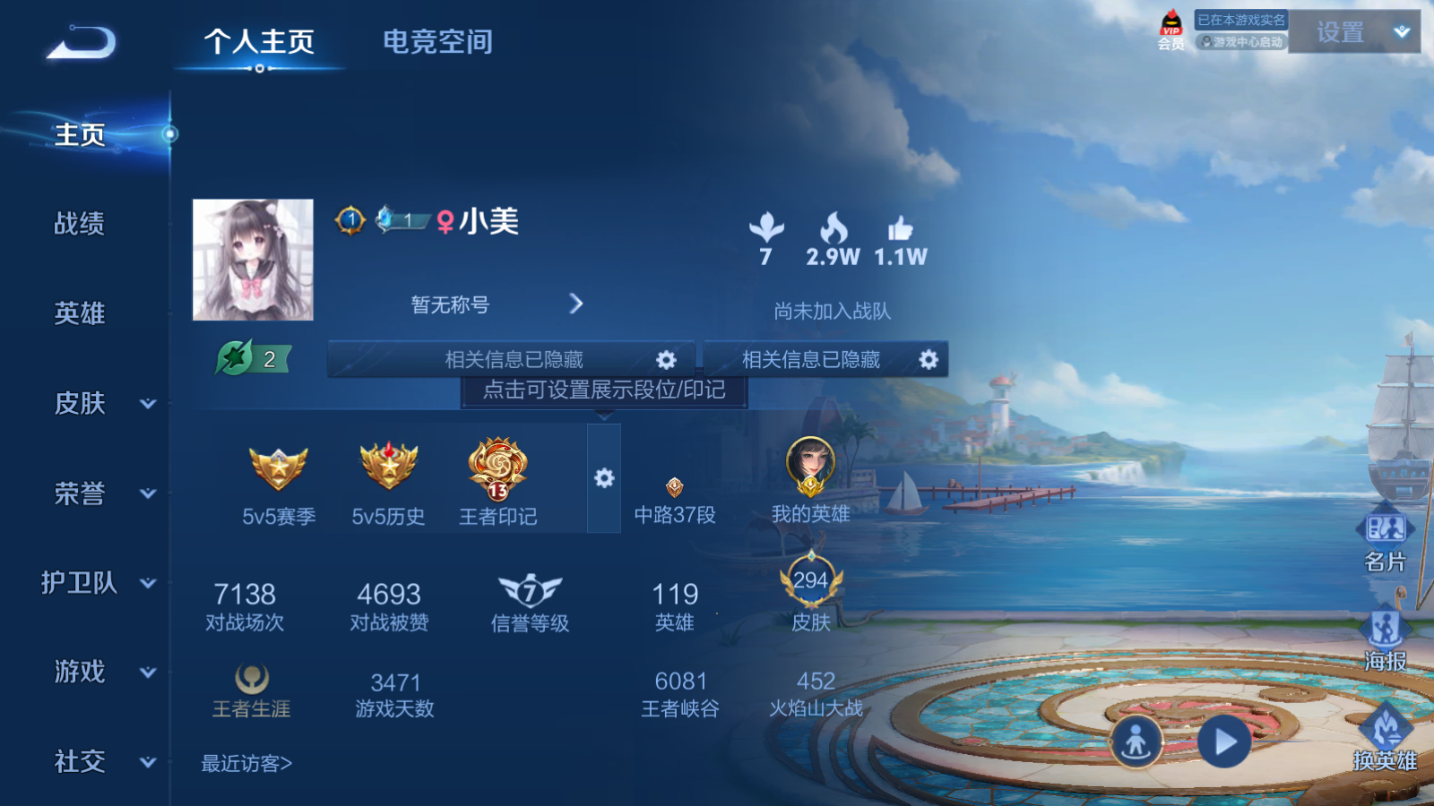 WZQM3101101王者荣耀账号详情图3