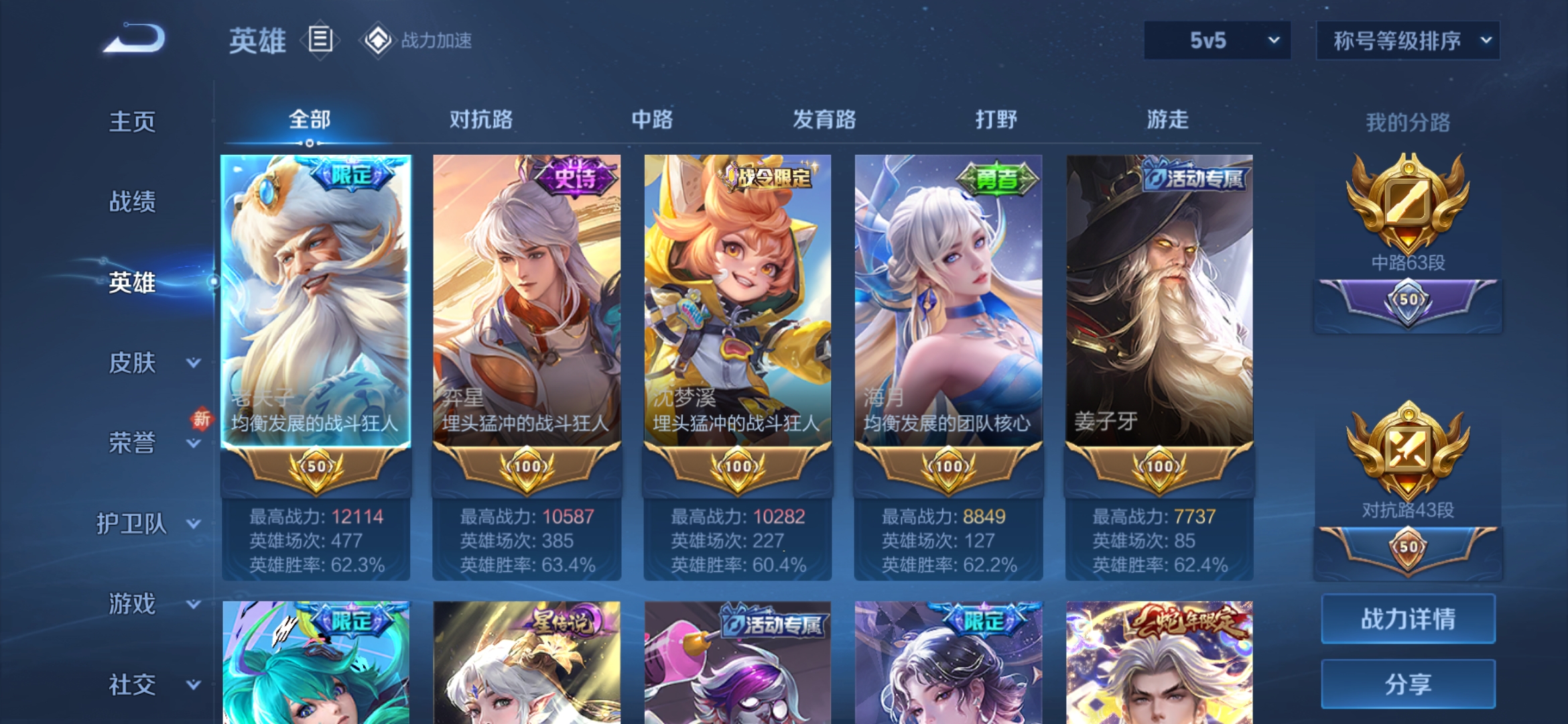 WZDN3101327王者荣耀账号详情图5
