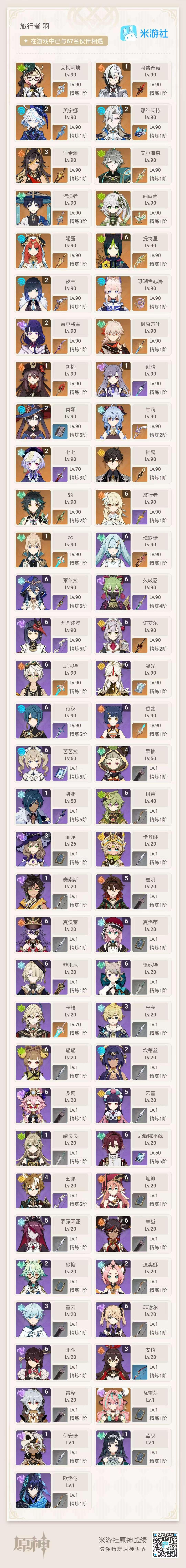 官服60级 85金18专武 满命提纳里+猎...