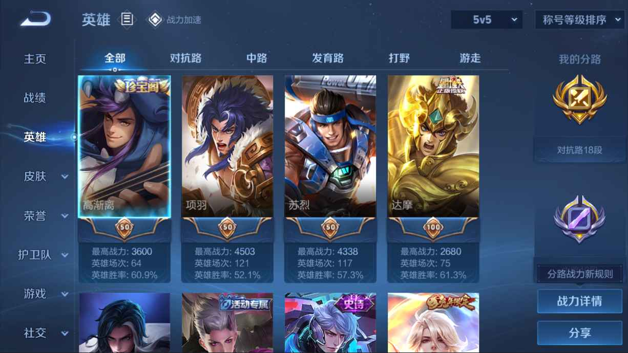 WZCU3110097王者荣耀账号详情图3