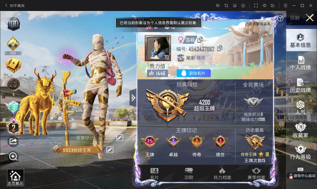 HPQM3192061和平精英账号详情图3 HPQM3192061和平精英账号详情图3