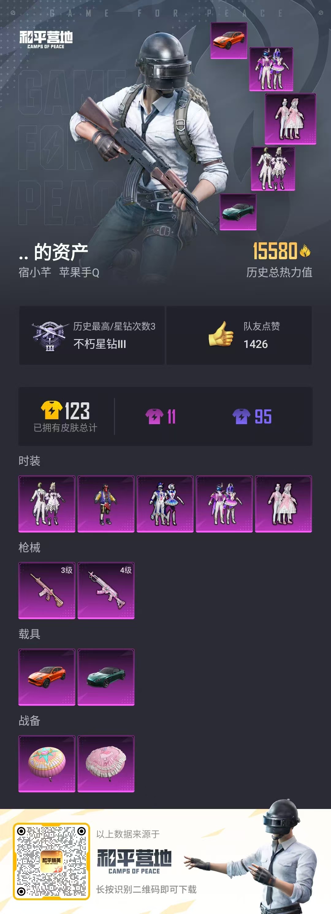 HPQK3259186和平精英账号详情图4