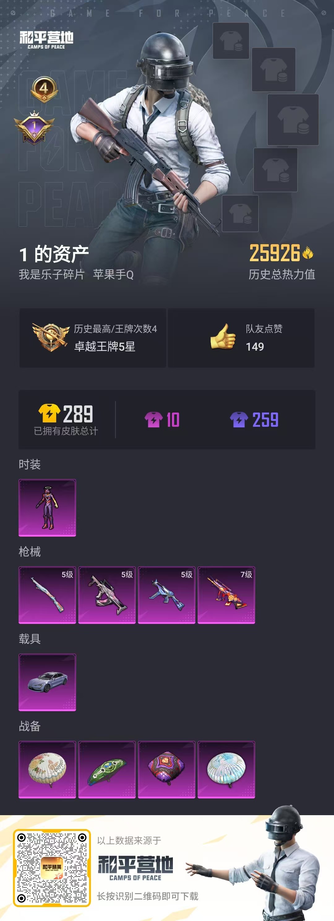 HPQK3259194和平精英账号详情图4 HPQK3259194和平精英账号详情图4