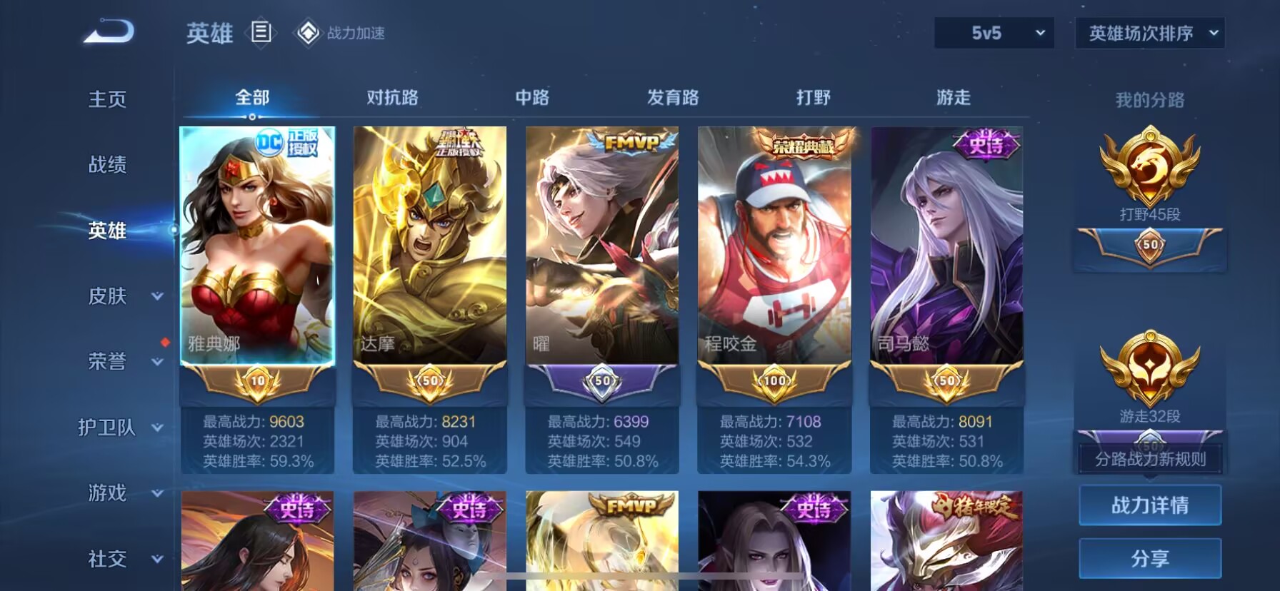 WZDN3162687王者荣耀账号详情图3