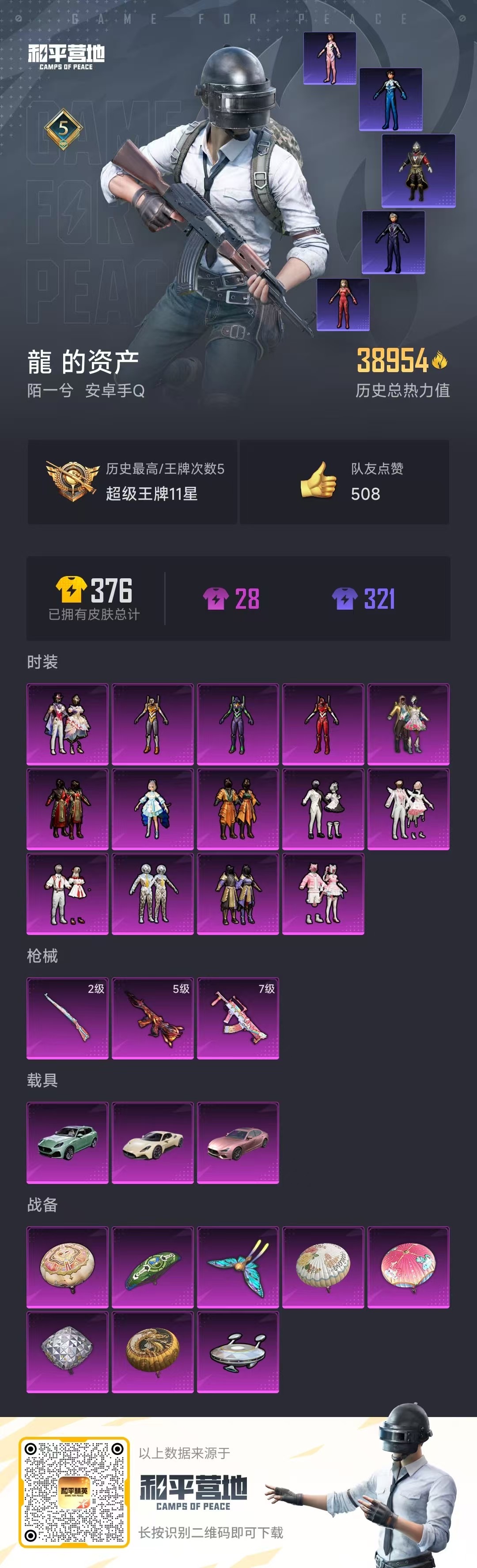 HPQK3262644和平精英账号详情图6