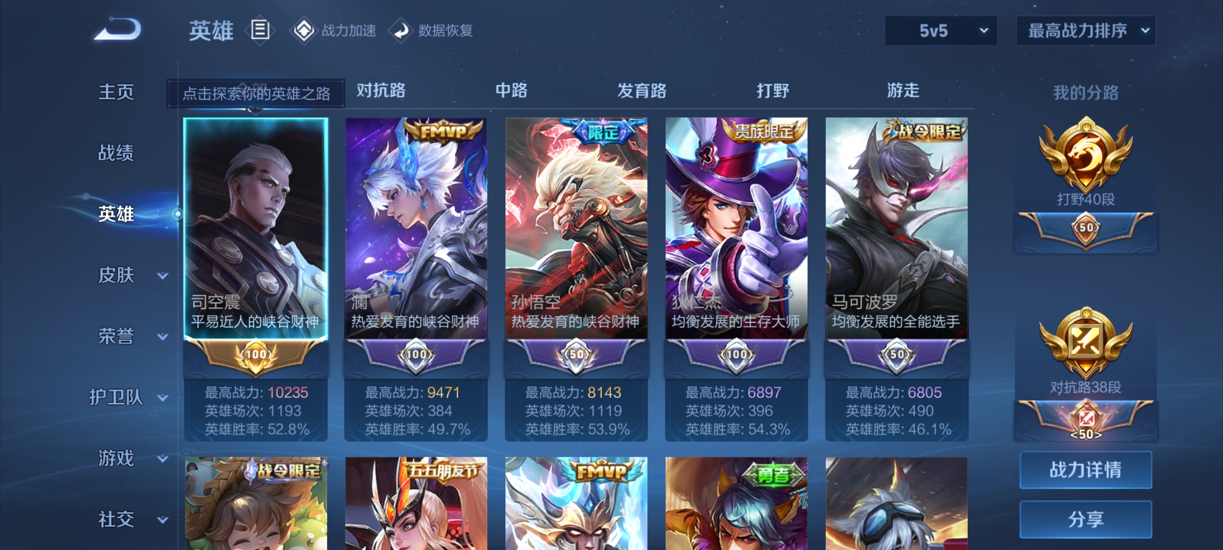 WZDN3163608王者荣耀账号详情图6