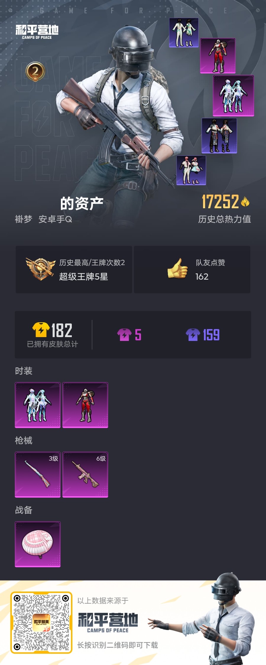 HPQM3262429和平精英账号详情图2 HPQM3262429和平精英账号详情图2
