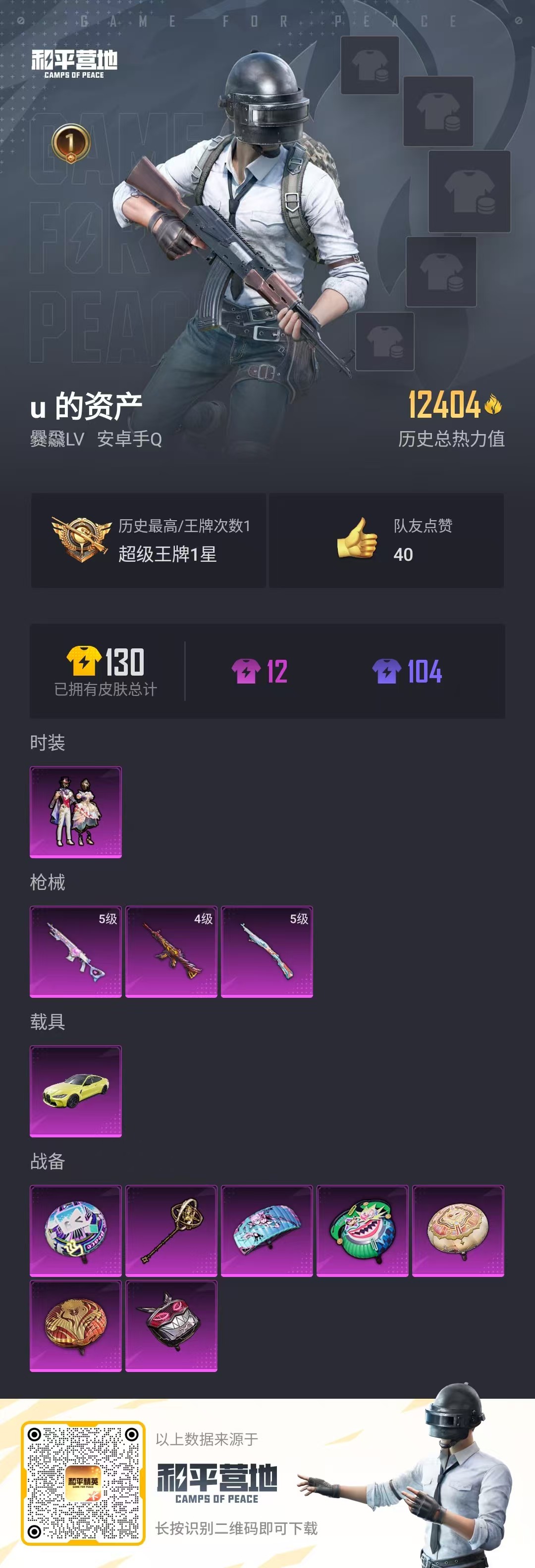 HPQK3266363和平精英账号详情图8
