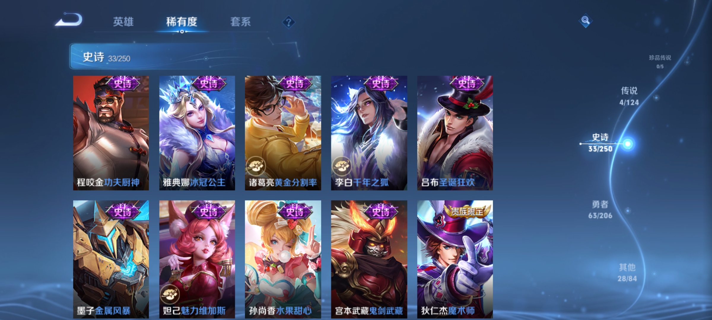 [9188375]小将军,-可二次-123英雄-128皮肤-3传说-33史诗 祈雪灵祝-公孙离 冰冠公主-雅典娜 女武神-艾琳 街头霸王-韩信