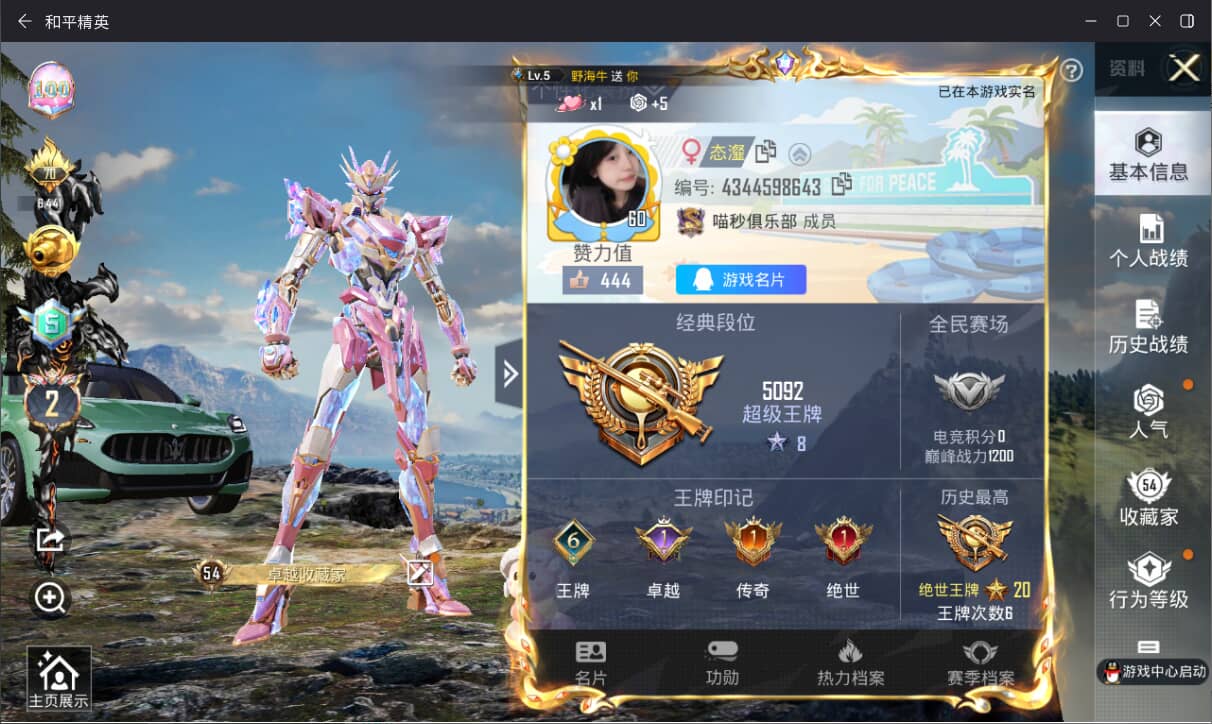 HPQM3267487和平精英账号详情图2
