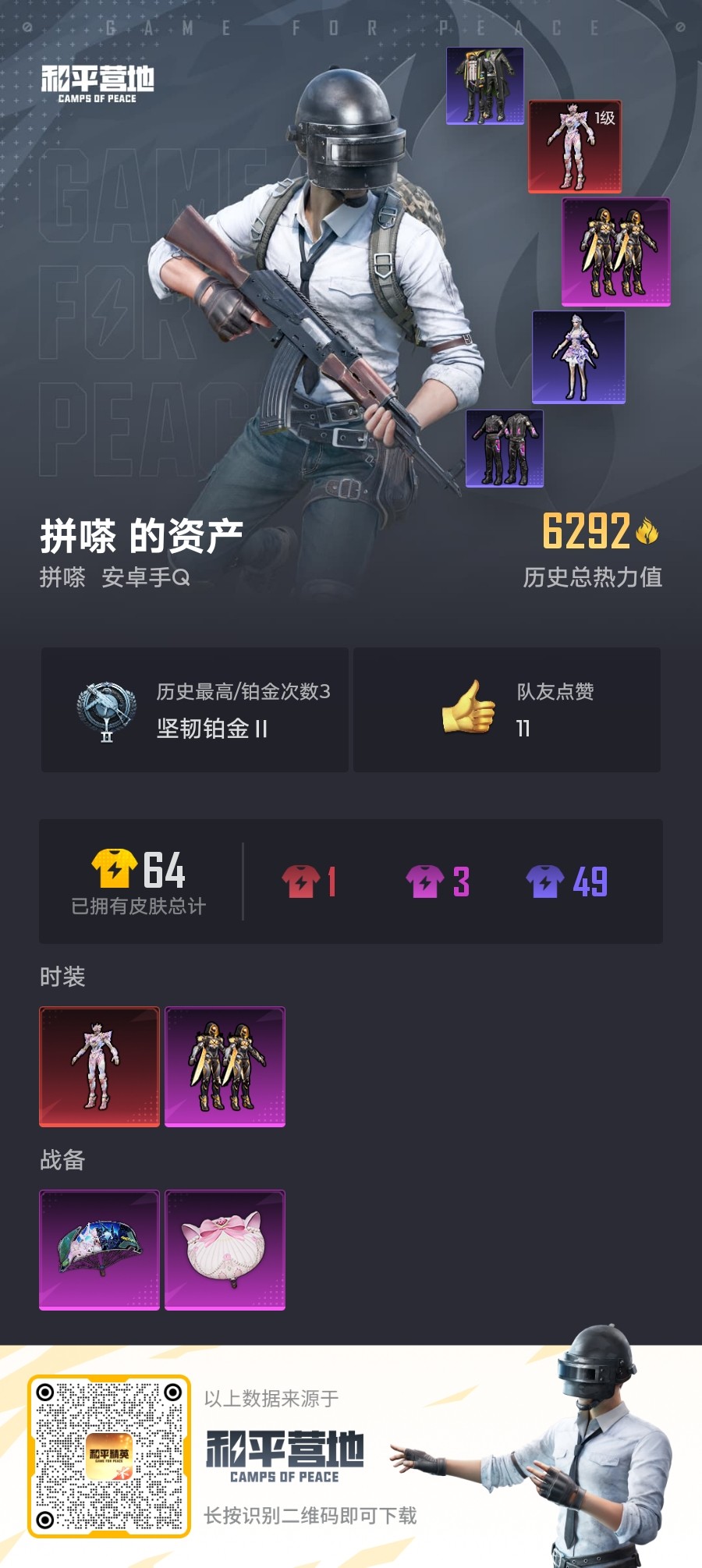 HPQM3276425和平精英账号详情图5