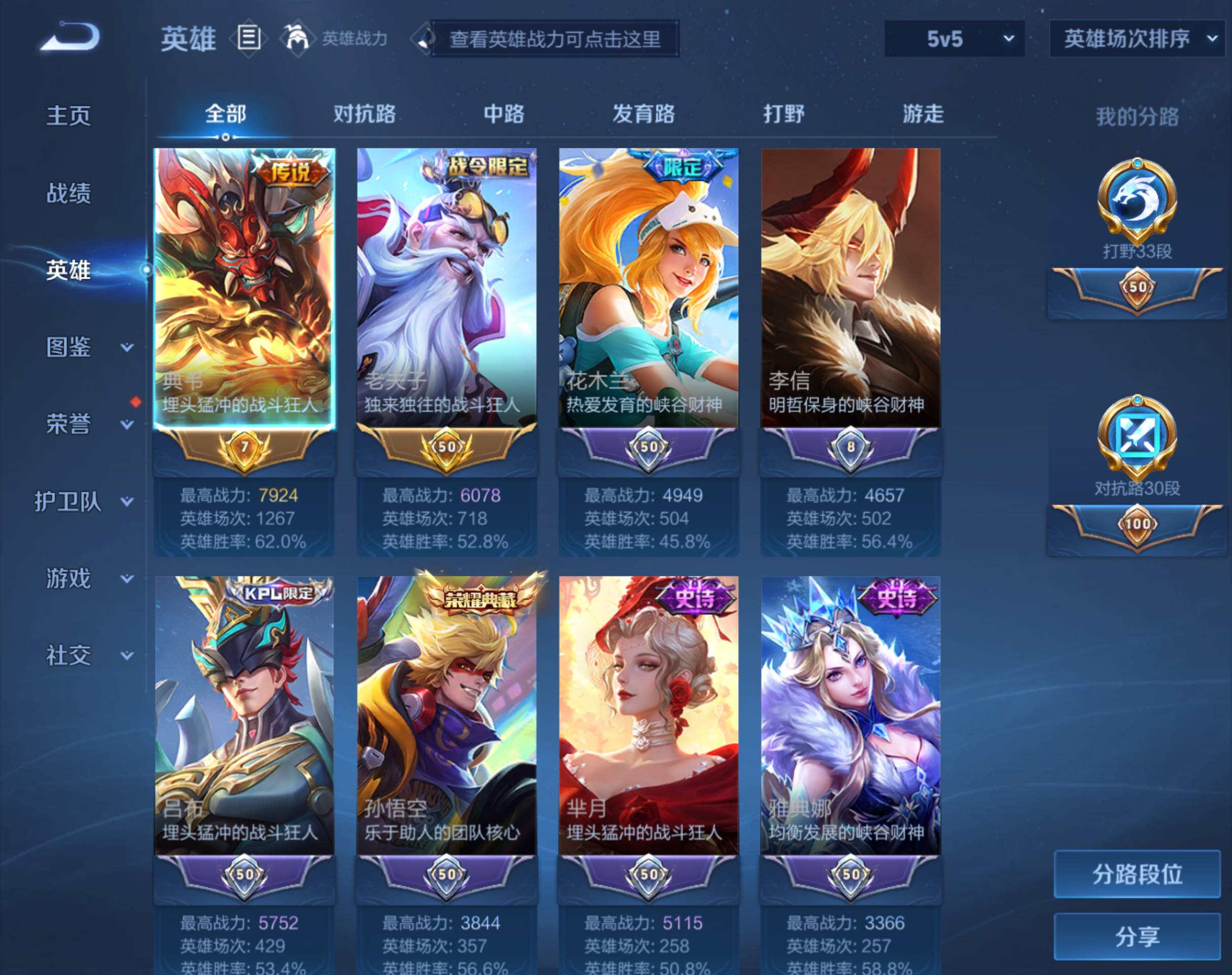 WZHJJ3193964王者荣耀账号详情图5 WZHJJ3193964王者荣耀账号详情图5