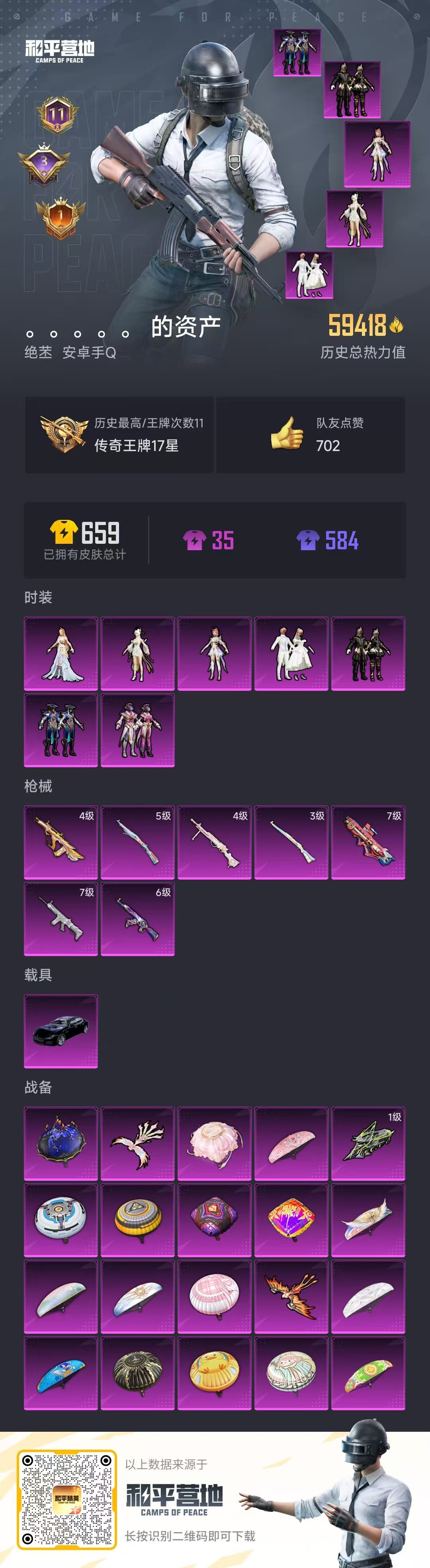HPQK3324375和平精英账号详情图5