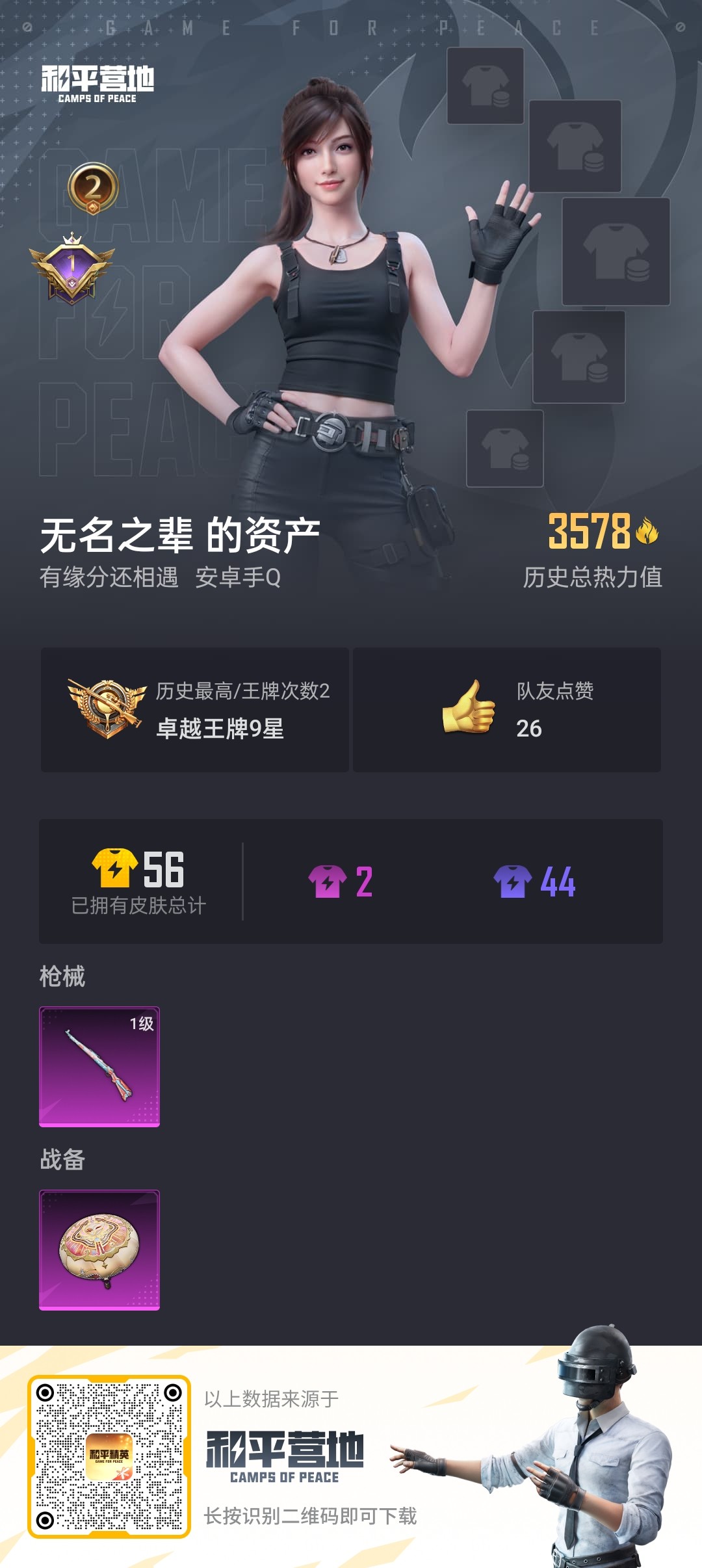 HPHJJ3297012和平精英账号详情图2