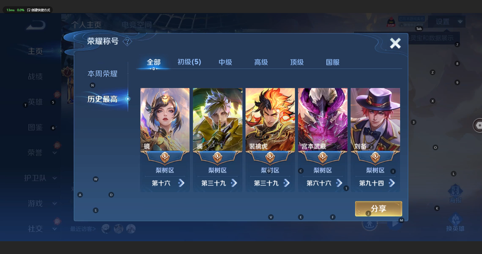 WZBSY3201988王者荣耀账号详情图2