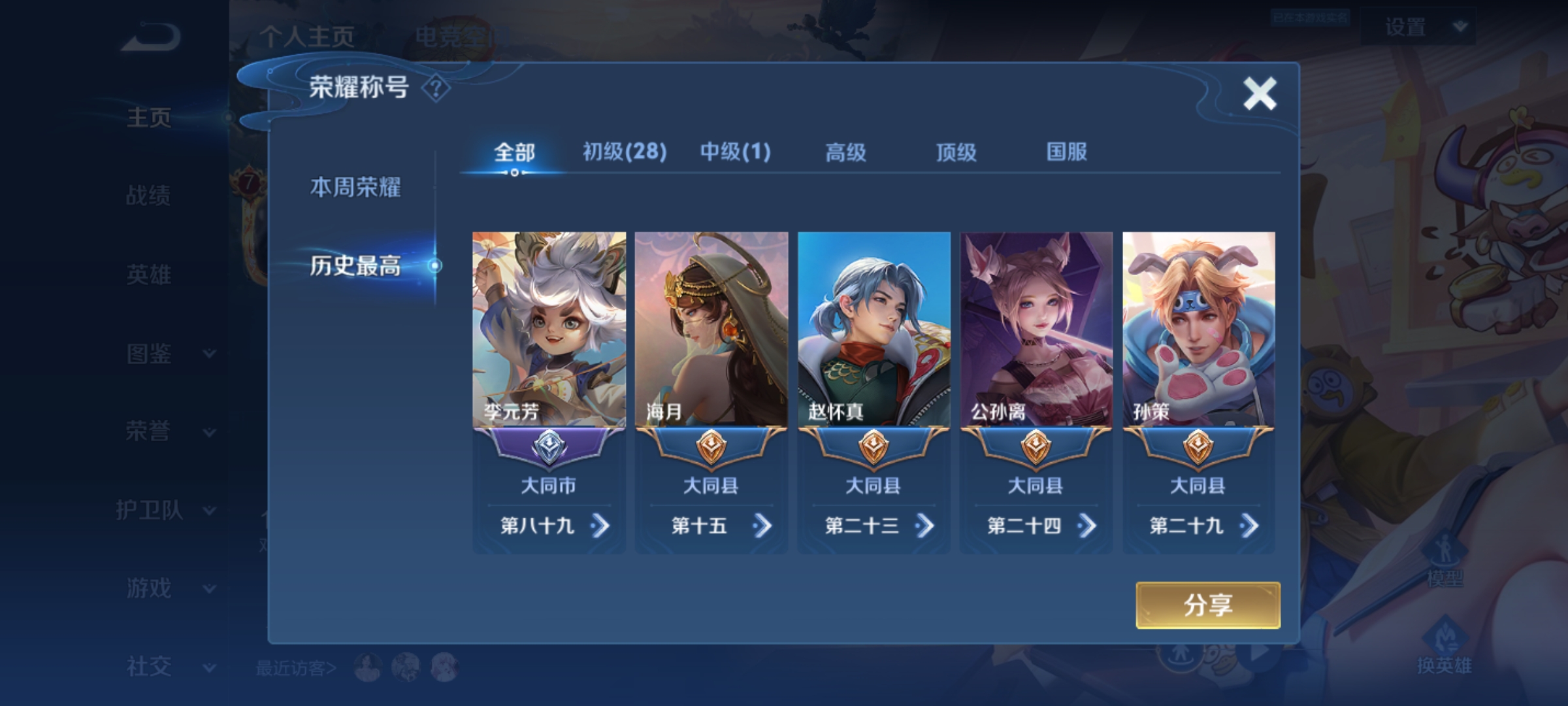 WZHJJ3218086王者荣耀账号详情图3