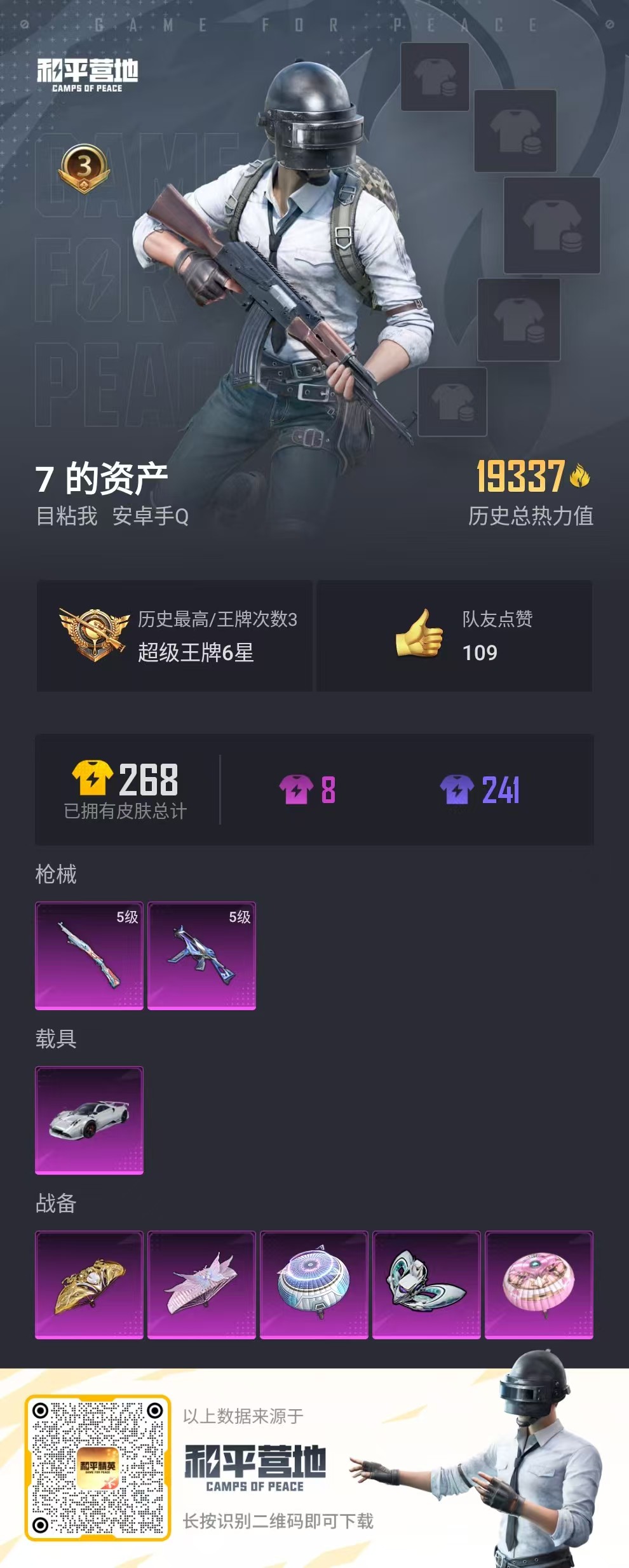 HPCU3284195和平精英账号详情图12 HPCU3284195和平精英账号详情图12
