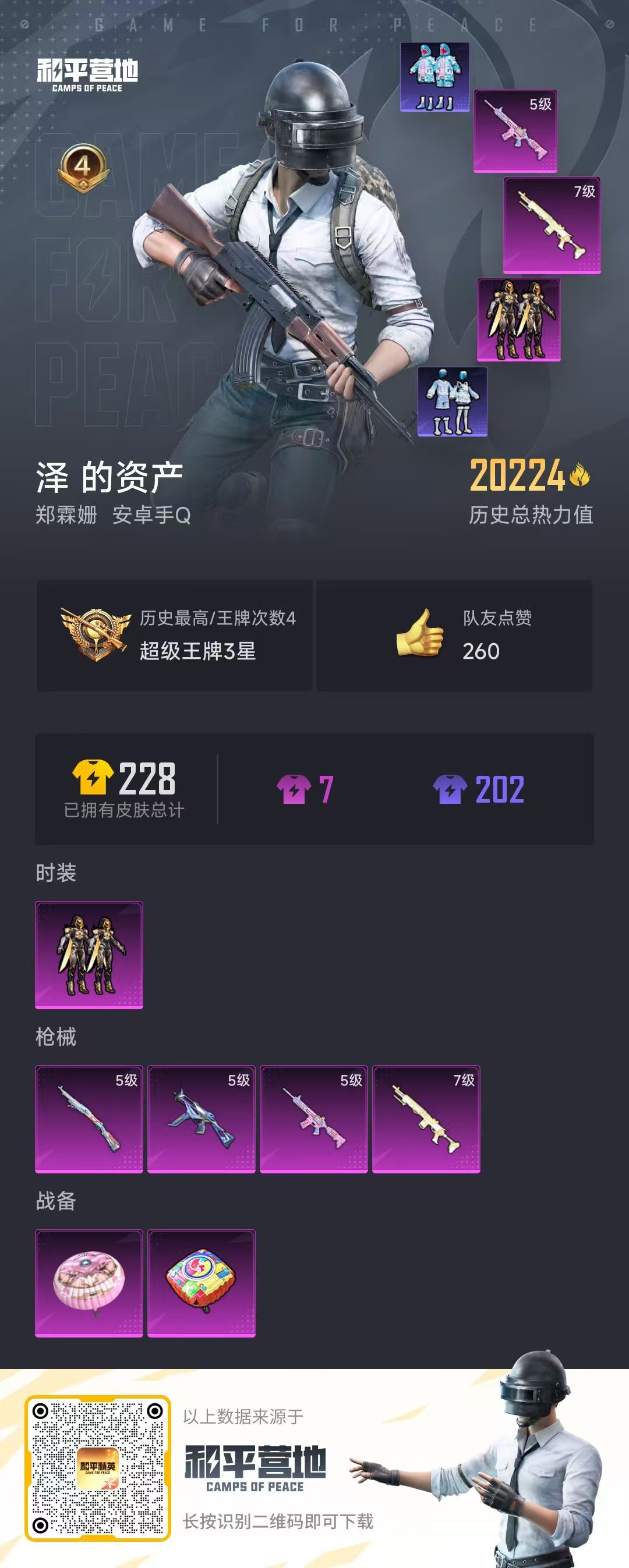 HPQK3324384和平精英账号详情图4