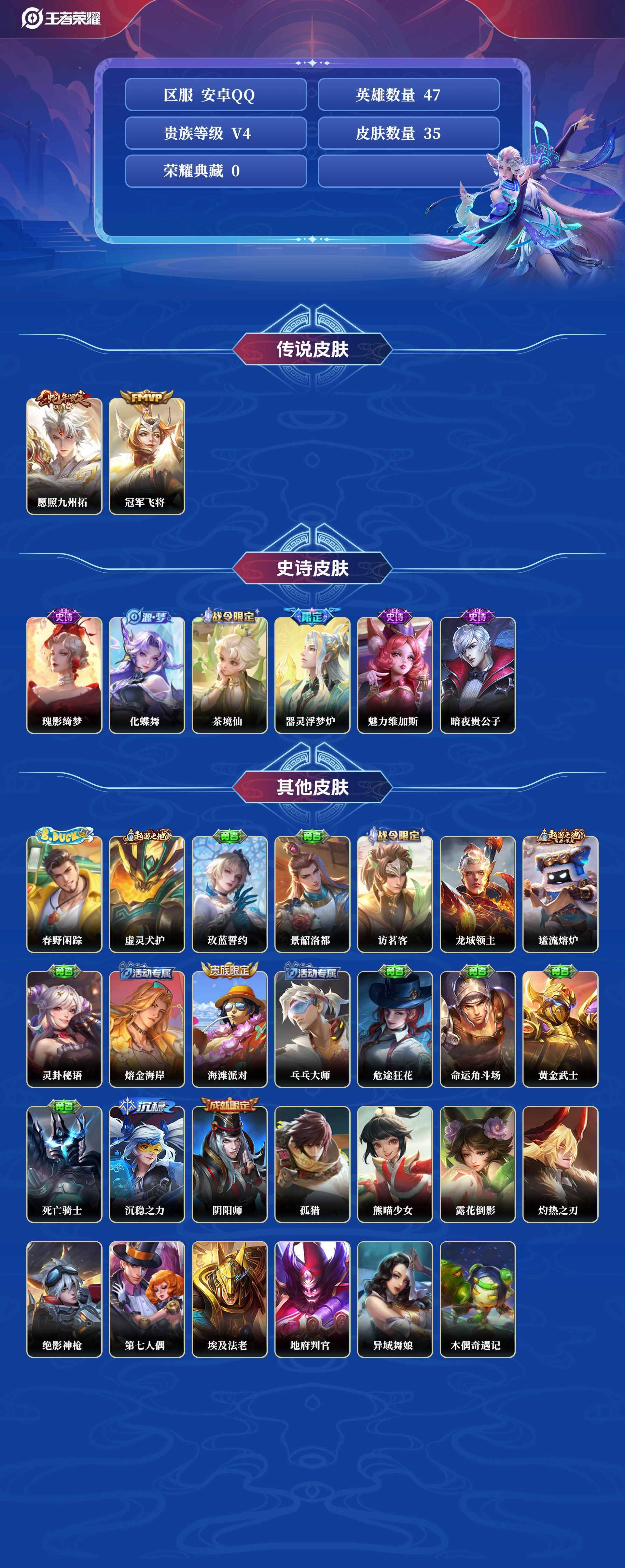 WZCU3222888王者荣耀账号详情图2 WZCU3222888王者荣耀账号详情图2