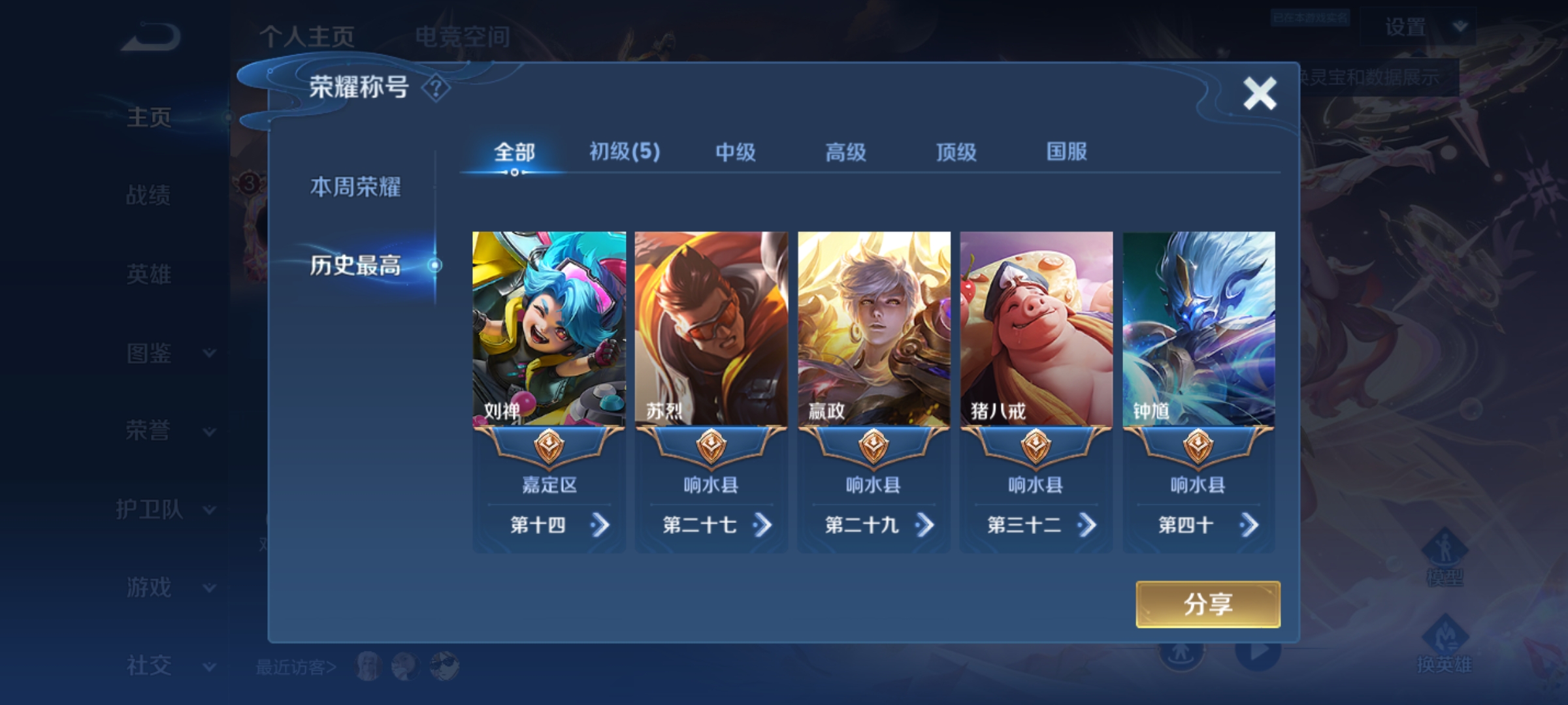 WZHJJ3218819王者荣耀账号详情图3 WZHJJ3218819王者荣耀账号详情图3