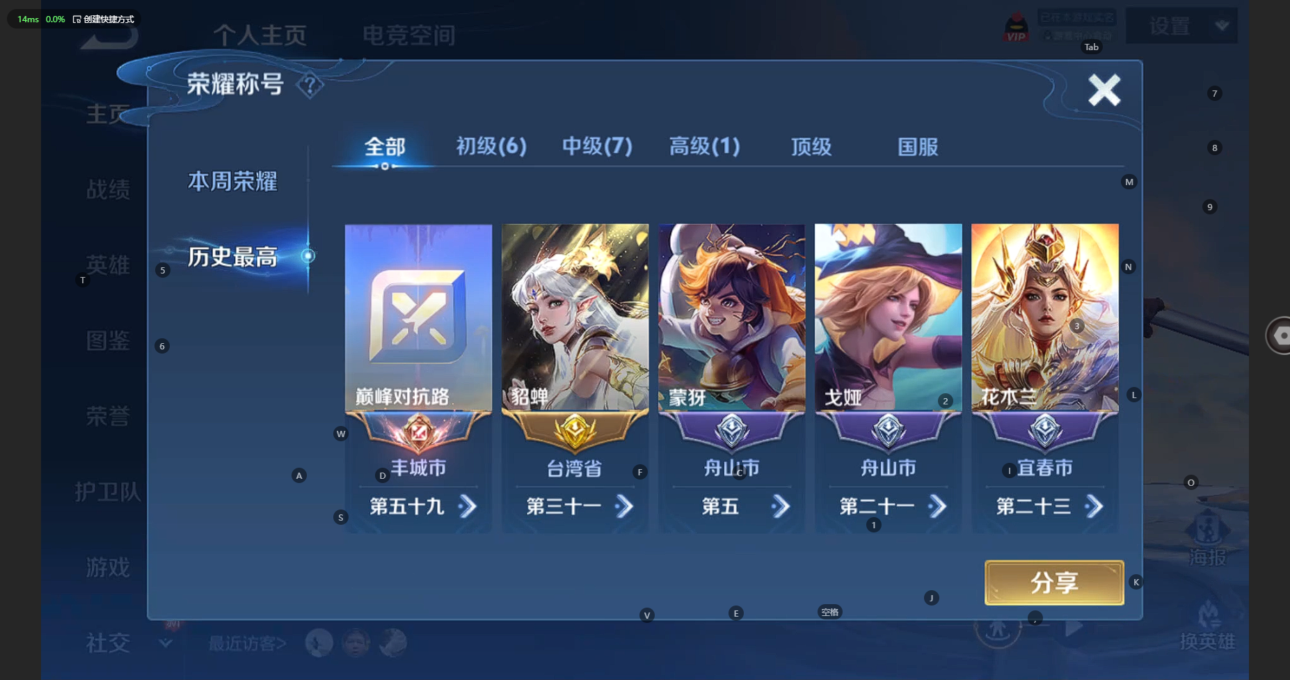 WZBSY3221590王者荣耀账号详情图2