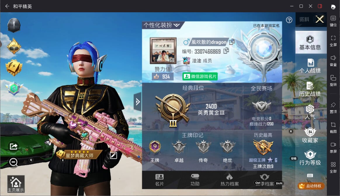 HPQM3313533和平精英账号详情图3 HPQM3313533和平精英账号详情图3
