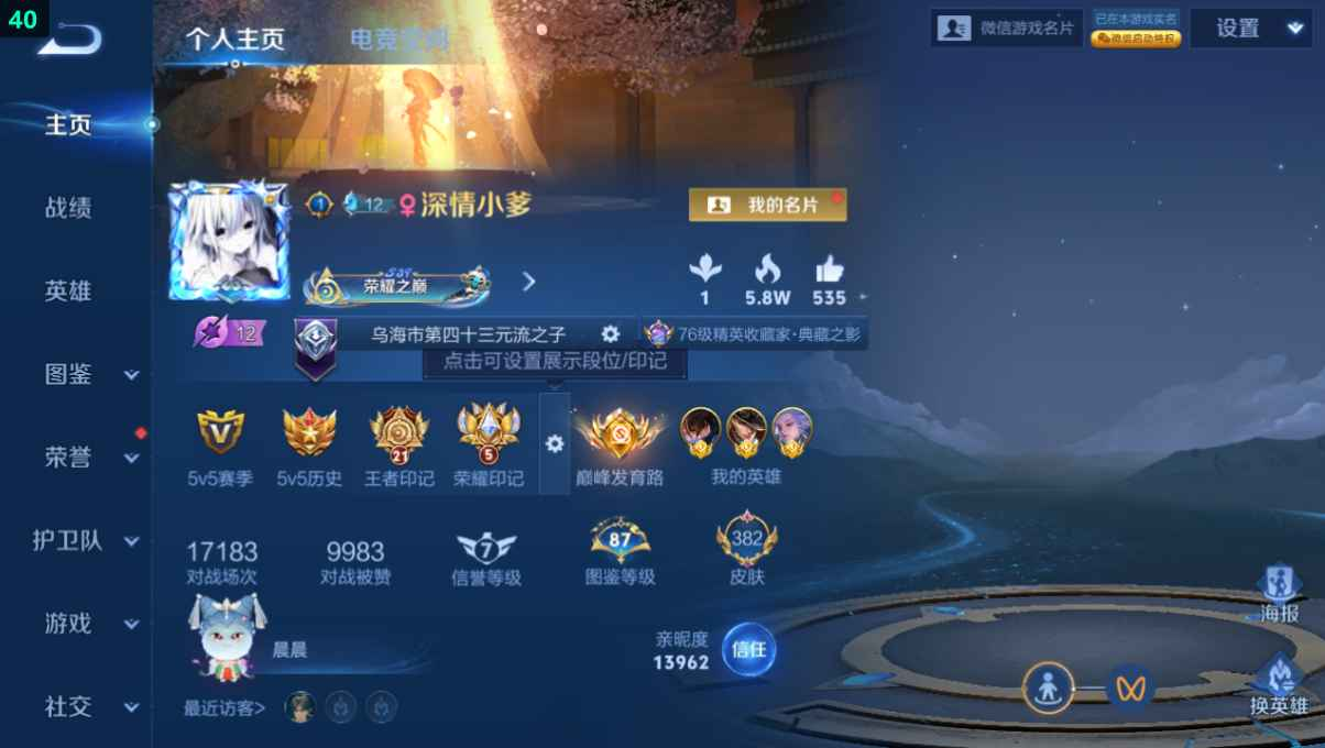 WZQM3275597王者荣耀账号详情图3 WZQM3275597王者荣耀账号详情图3