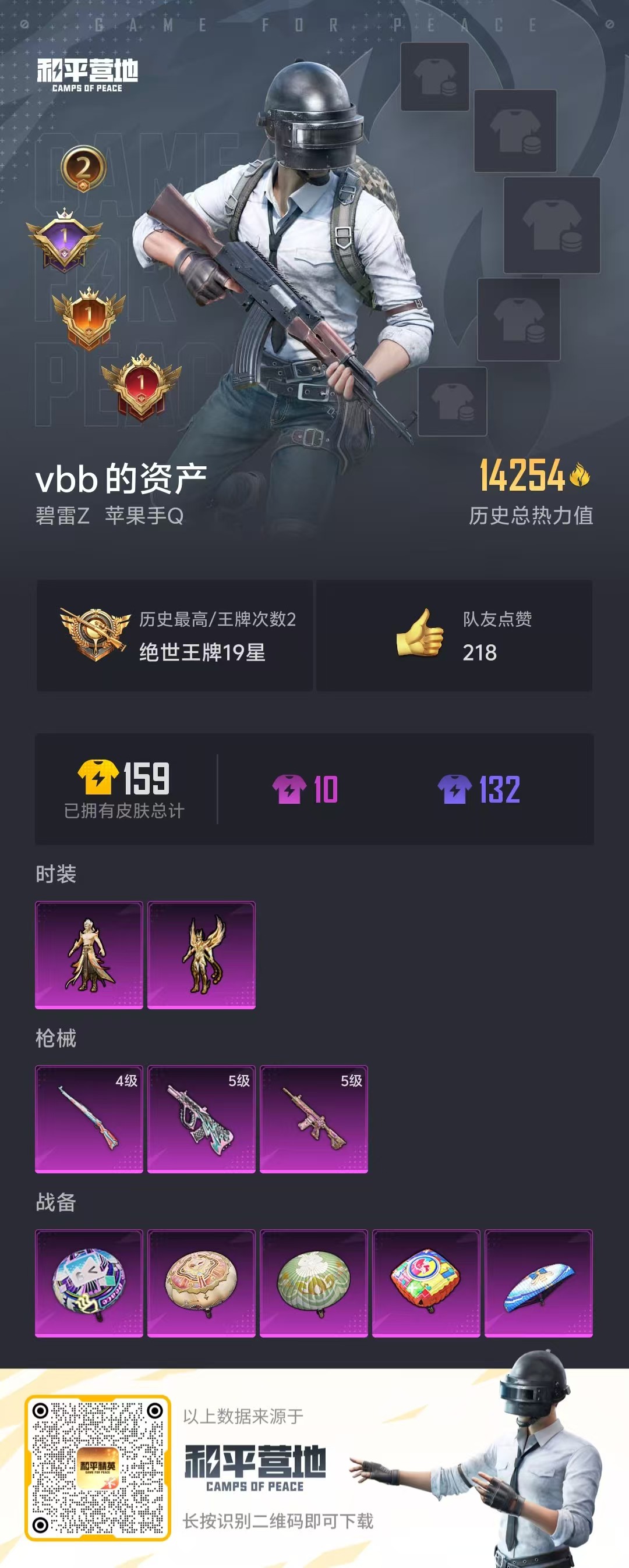 HPHJJ3303266和平精英账号详情图3