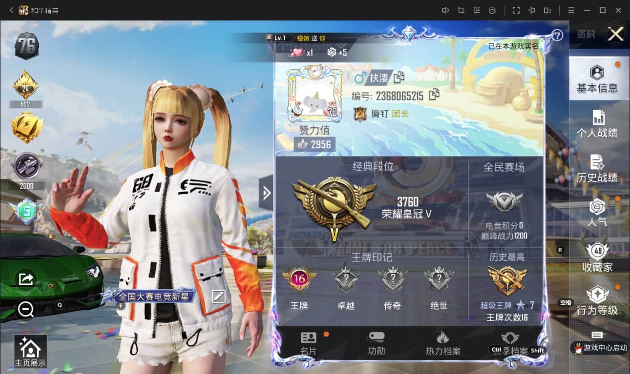 HPQM3313536和平精英账号详情图3 HPQM3313536和平精英账号详情图3