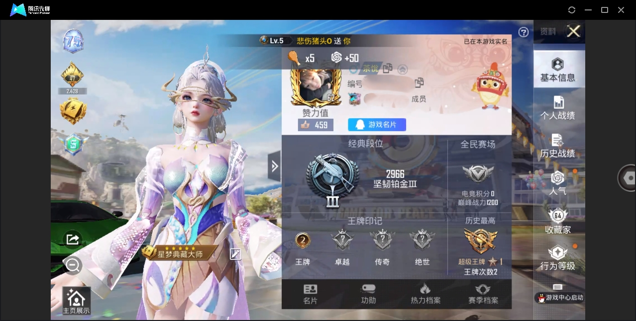 HPYYH3323616和平精英账号详情图5