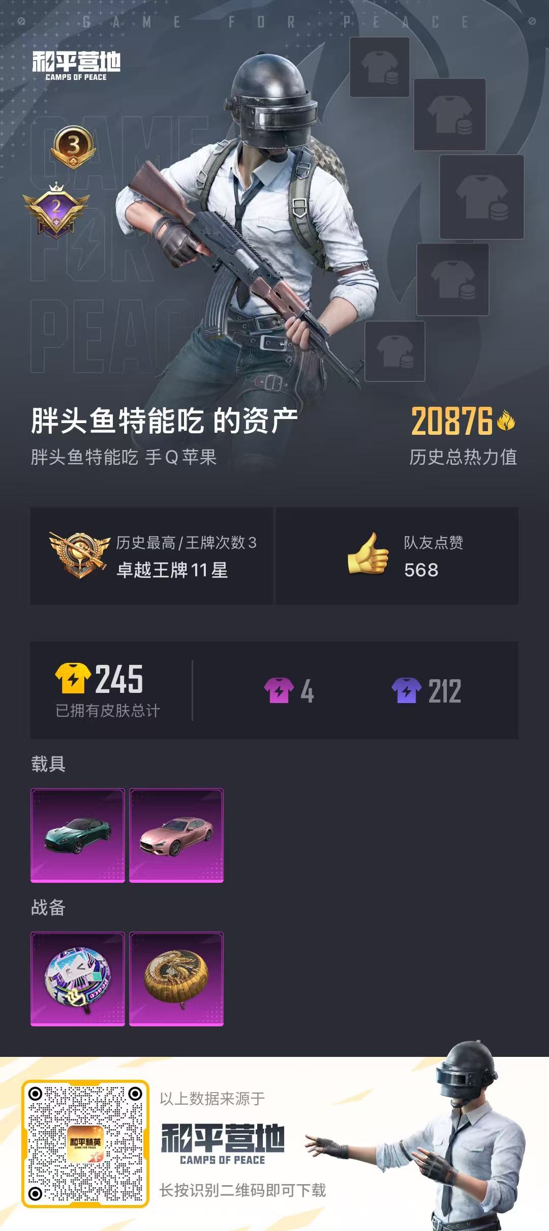 HPBSZ3303626和平精英账号详情图3 HPBSZ3303626和平精英账号详情图3
