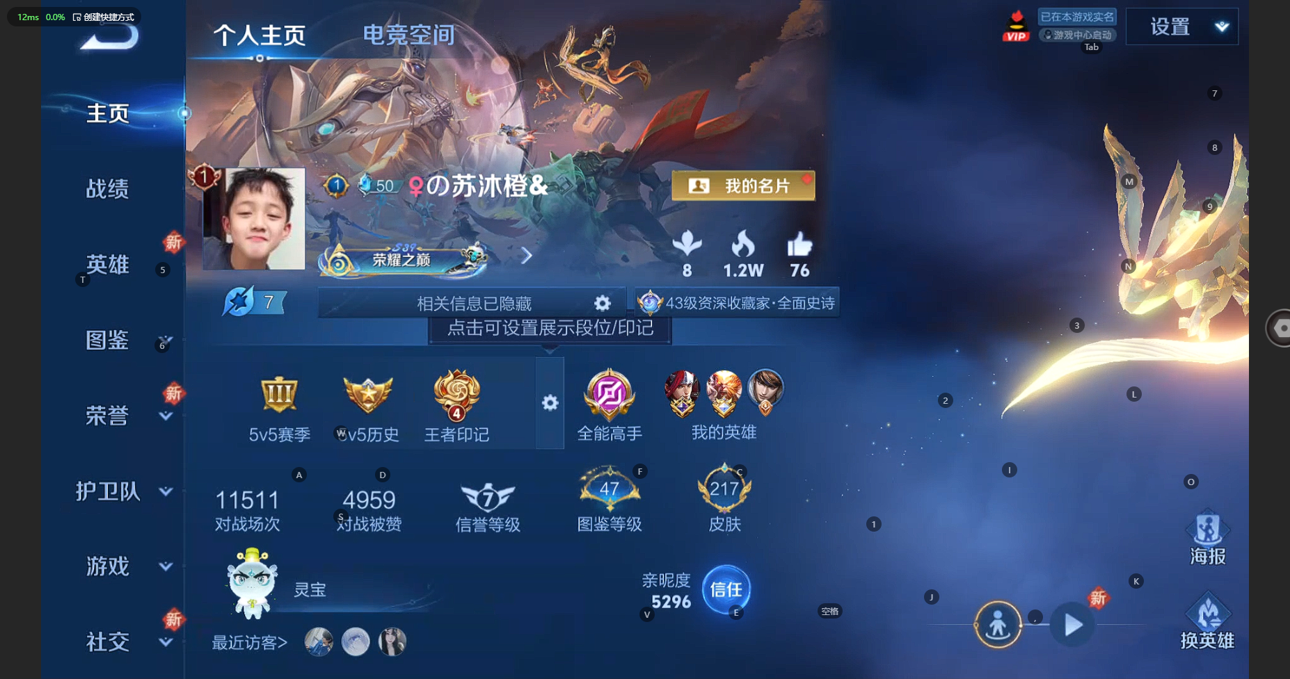 王者荣耀账号安卓QQ123英雄-217皮肤-217皮肤 1星传说 4传说 57限定 4印记 1天幕 4按键 2900星币