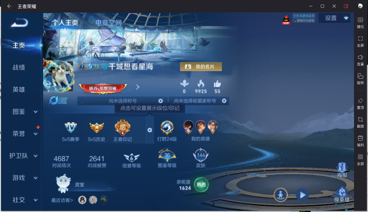 王者荣耀账号安卓QQ125英雄-144皮肤-【144皮肤1典藏1珍品11传说7按键】实名: 可修改 贵族等级: V7 皮肤数: 144