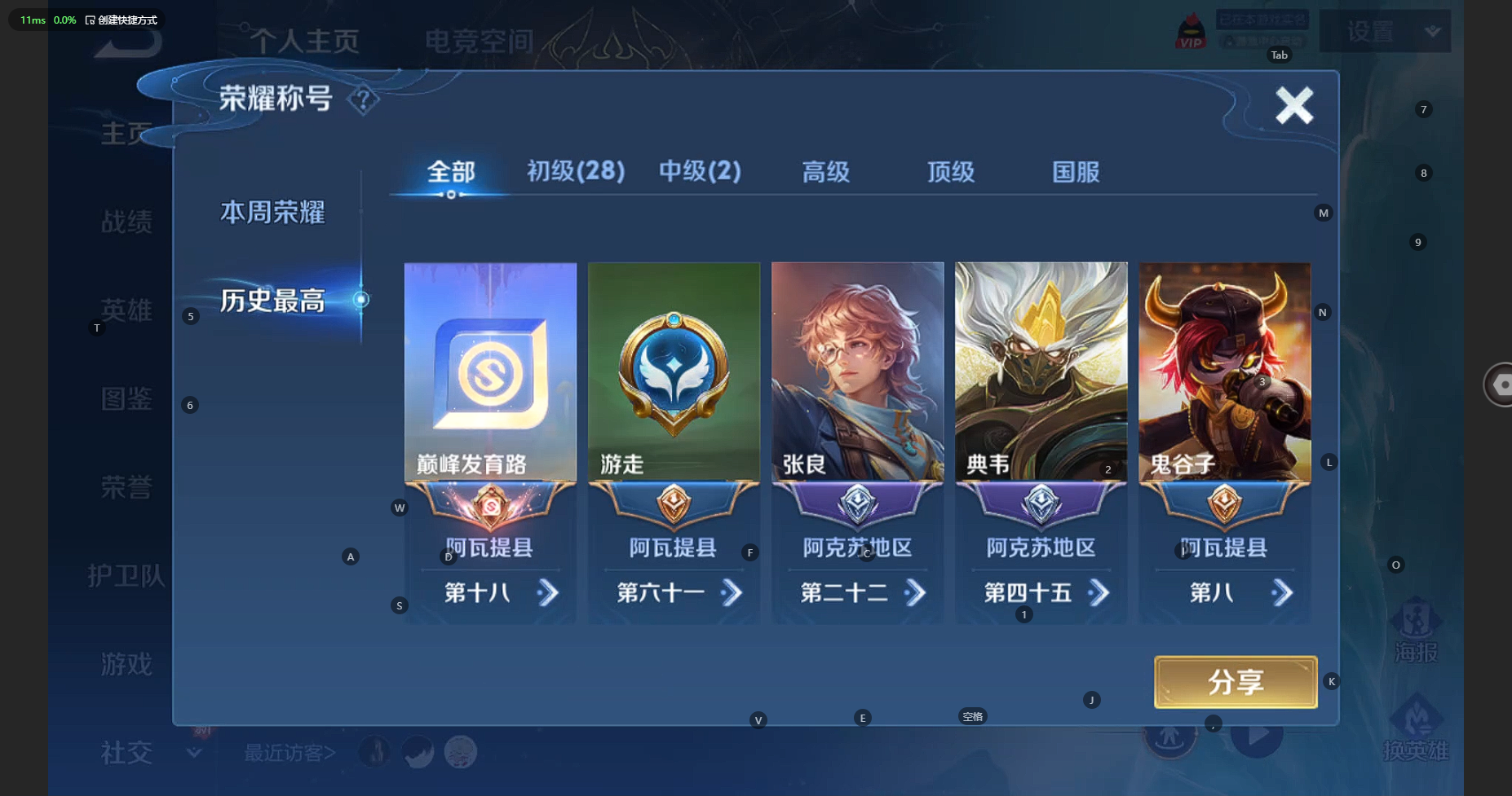 WZCMW3235658王者荣耀账号详情图4