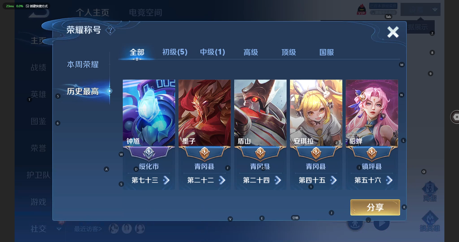 WZBSY3238382王者荣耀账号详情图2