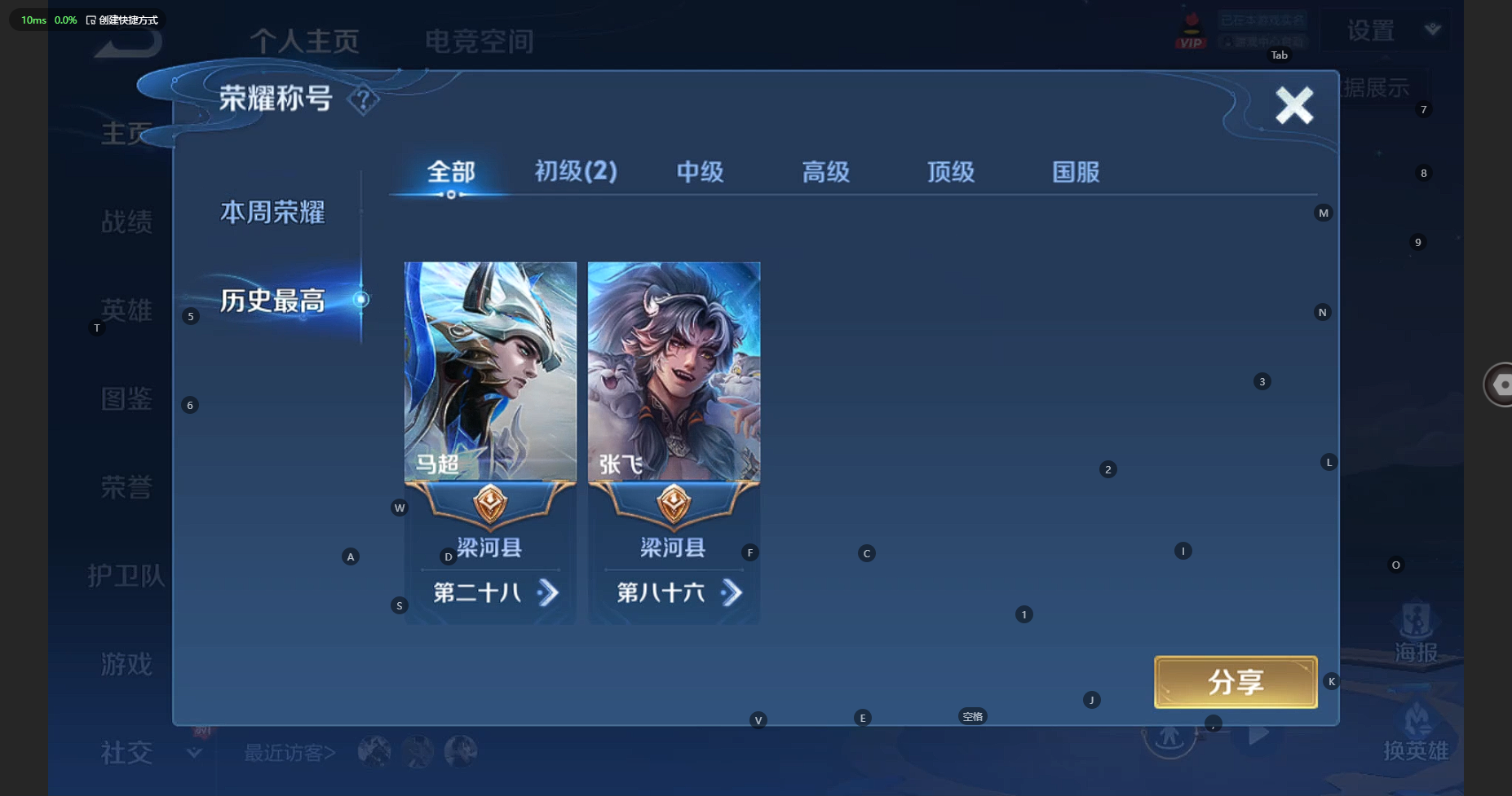 WZBSY3246351王者荣耀账号详情图2