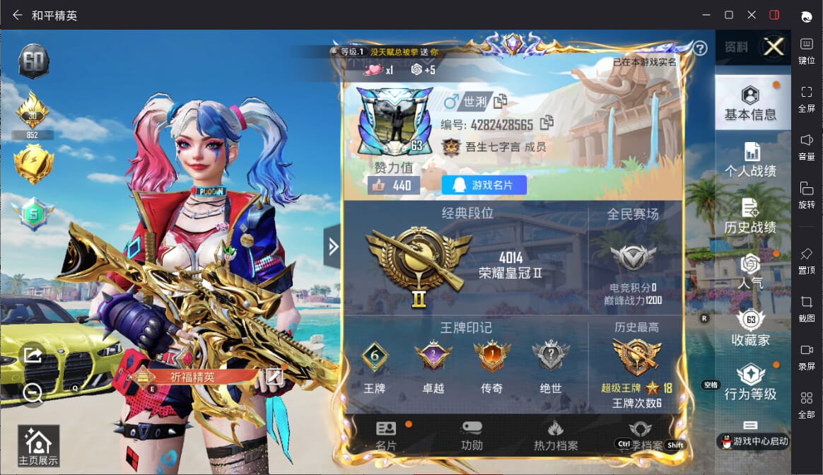 HPQM3313673和平精英账号详情图5