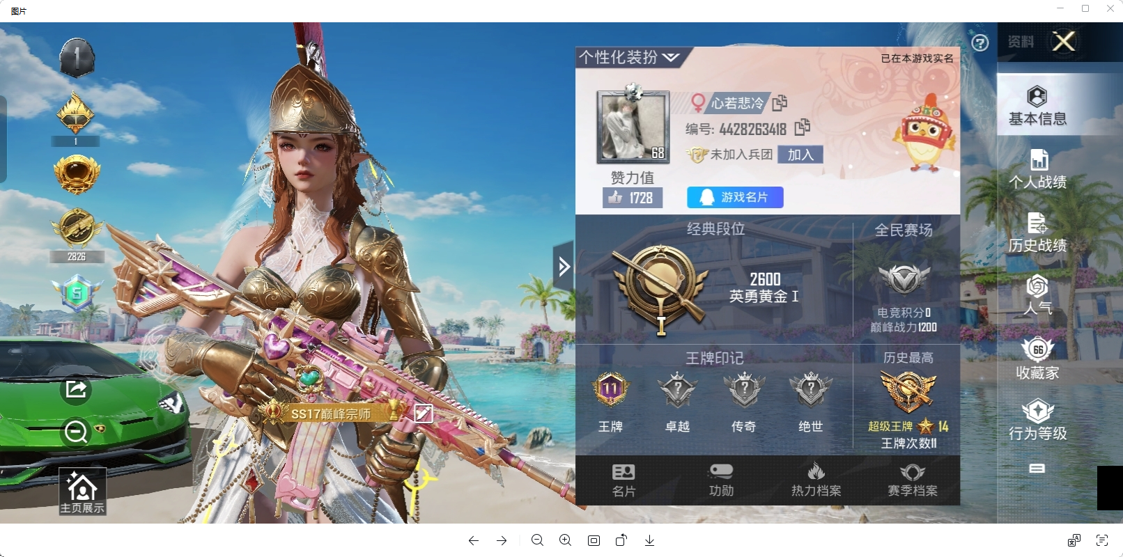 HPHMY3315351和平精英账号详情图2 HPHMY3315351和平精英账号详情图2