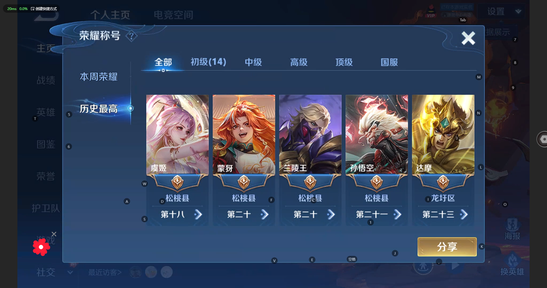 WZBSY3252653王者荣耀账号详情图2