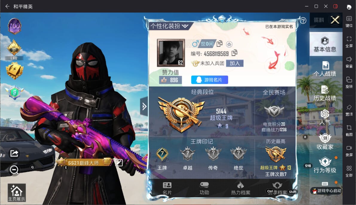HPQM3314863和平精英账号详情图3