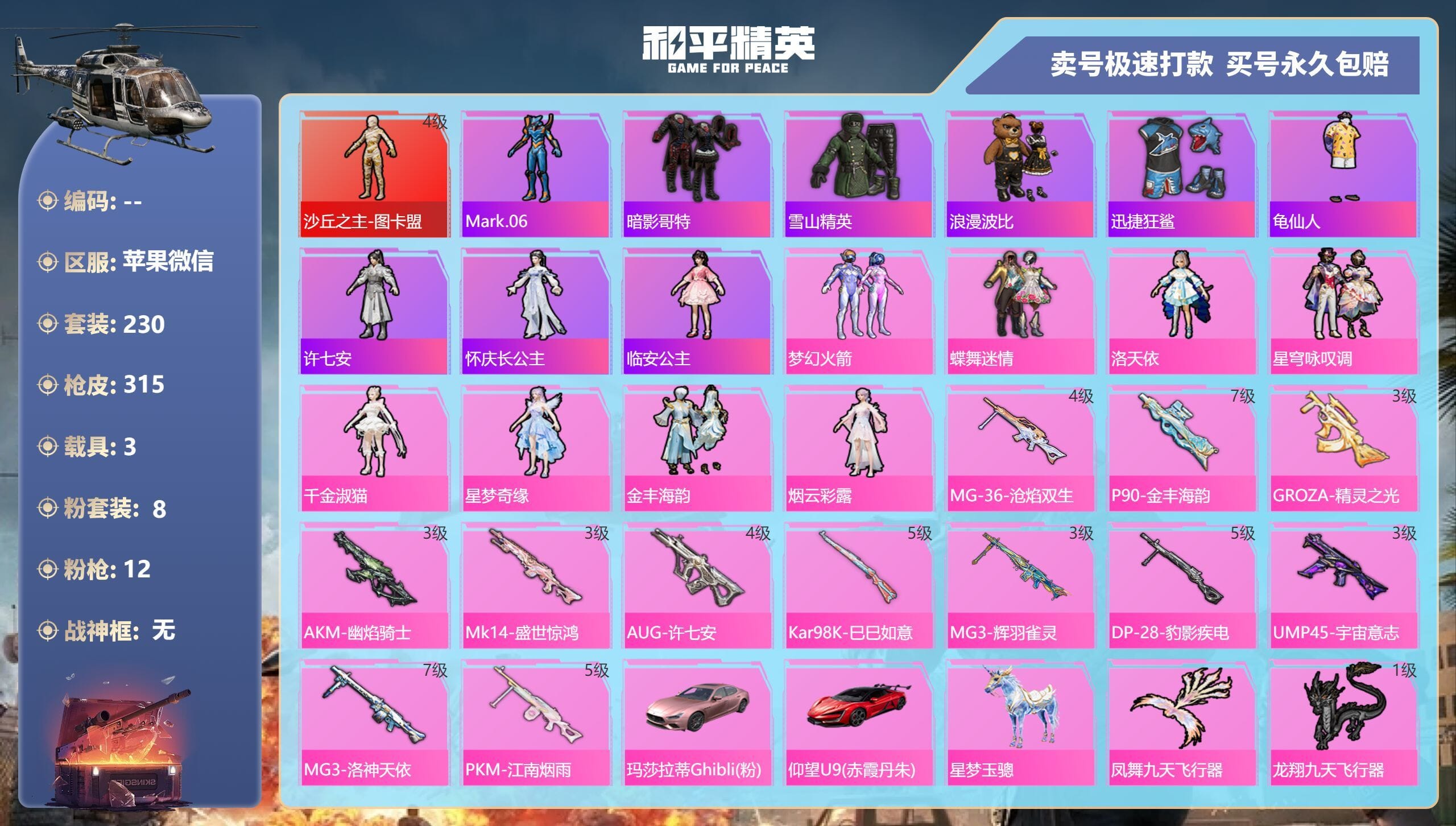 HPQM3317653和平精英账号详情图5 HPQM3317653和平精英账号详情图5