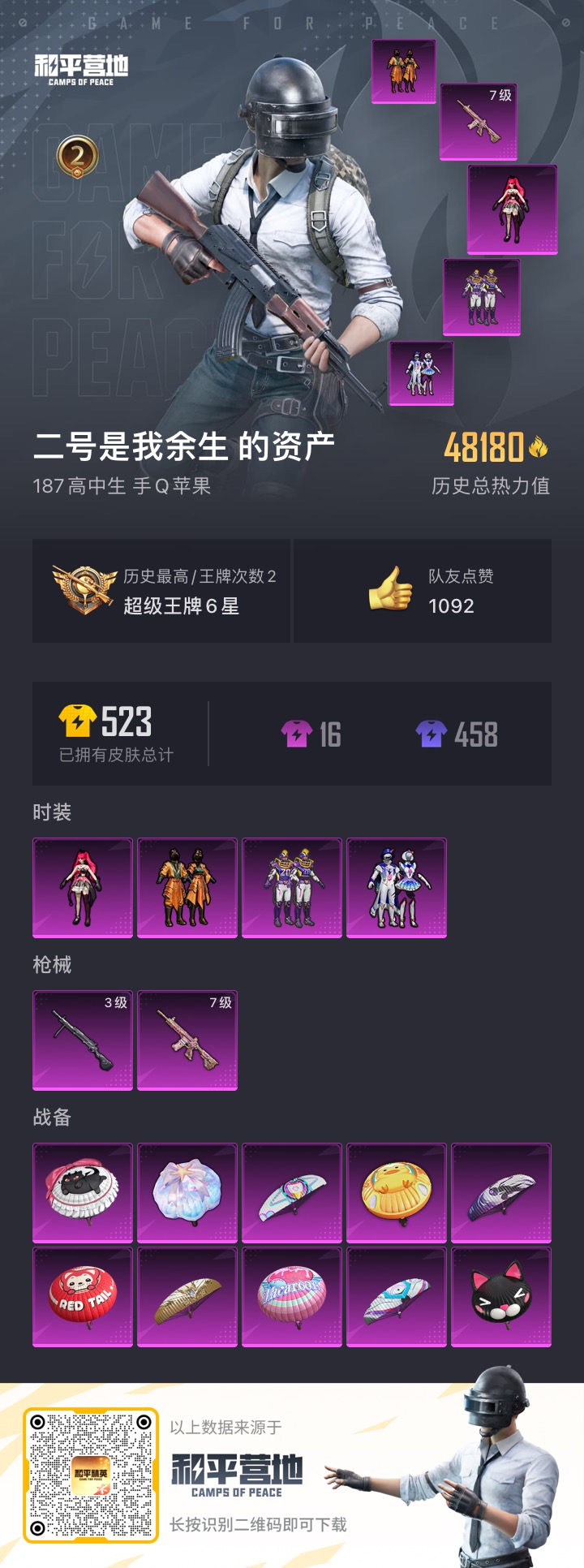HPCMW3334436和平精英账号详情图2