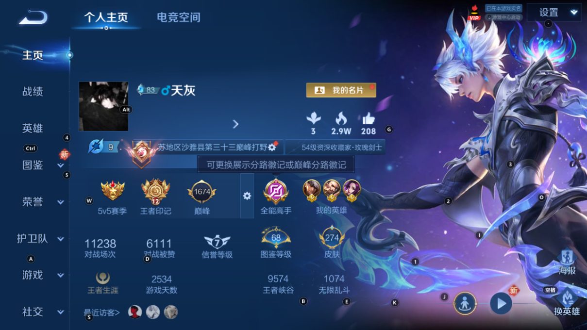 WZCMW3263416王者荣耀账号详情图2