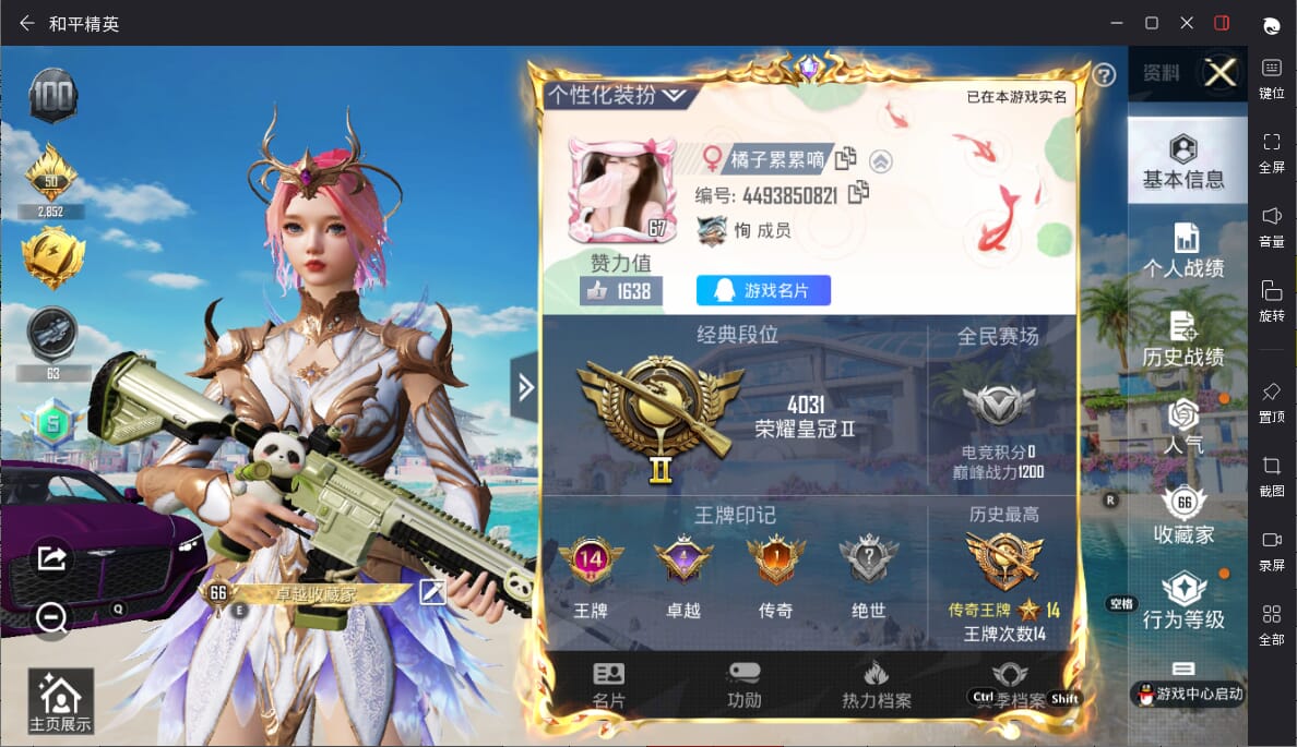HPQM3323847和平精英账号详情图3